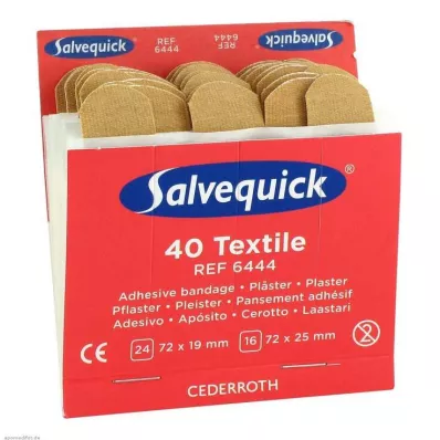 SALVEQUICK Plaster Strips elastisk refill 6444, 40 stk