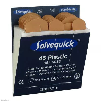 SALVEQUICK Plaster Strips vanntett Refill 6036, 45 stk