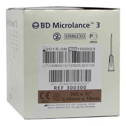 BD MICROLANCE Kanyle 26 G 3/8 0,45x10 mm, 100 stk