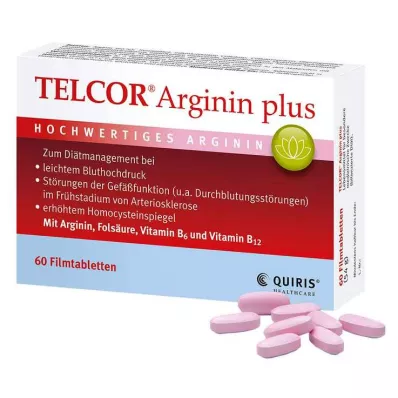 TELCOR Arginin plus filmdrasjerte tabletter, 60 stk