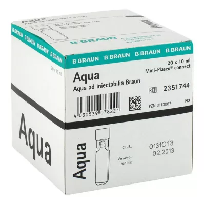 AQUA AD injectabilia Miniplasco connect Inj. oppløsning, 20X10 ml AQUA AD injectabilia Miniplasco connect Inj. oppløsning, 20X10 ml