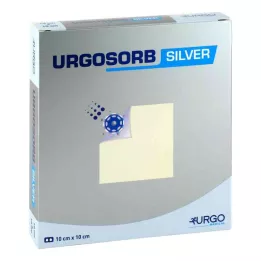URGOSORB Kompresser i sølv 10x10 cm, 10 stk