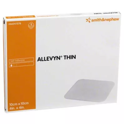 ALLEVYN Tynn 10x10 cm tynn sårbandasje, 5 stk ALLEVYN Tynn 10x10 cm tynn sårbandasje, 5 stk