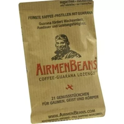 AIRMENBEANS Finest kaffepastiller med guarana, 21 stk