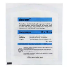 ALUDERM Kompresser 10x10 cm, 1 stk