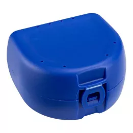 PROTHESEN ZAHNSPANGENBOX universal mørk blå, 1 stk