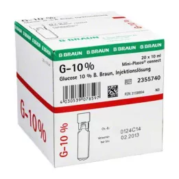 GLUCOSE 10 % B.Braun Mini Plasco connect injeksjonsvæske, 20 x 10 ml