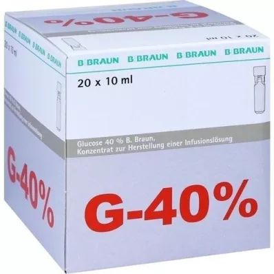 GLUCOSE 40 % B.Braun Mini Plasco connect Inf.-L.-K., 20X10 ml