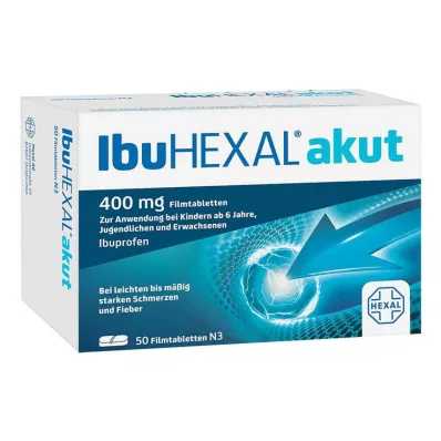 IBUHEXAL akutt 400 filmdrasjerte tabletter, 50 stk IBUHEXAL akutt 400 filmdrasjerte tabletter, 50 stk