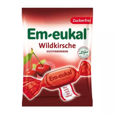 EM-EUKAL Sukkertøy villkirsebær uten sukker, 75 g
