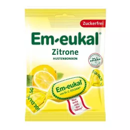 EM-EUKAL Sukkertøy sitron uten sukker, 75 g
