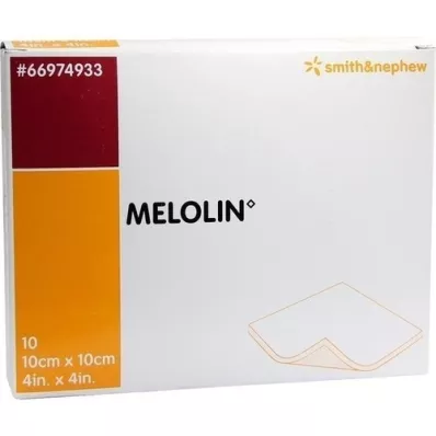 MELOLIN 10x10 cm sårbandasjer sterile, 10 stk