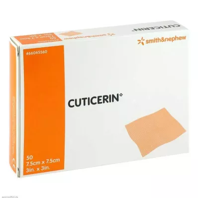 CUTICERIN 7,5x7,5 cm gasbind med salvebelegg, 50 stk CUTICERIN 7,5x7,5 cm gasbind med salvebelegg, 50 stk