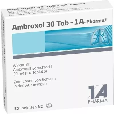 AMBROXOL 30 Tab-1A Pharma tabletter, 50 stk