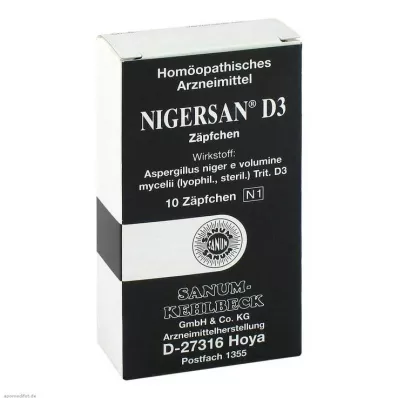 NIGERSAN D 3 stikkpiller, 10 stk