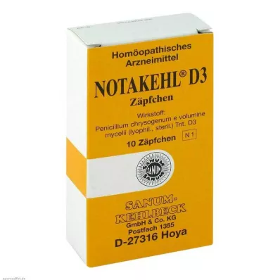 NOTAKEHL D 3 stikkpiller, 10 stk