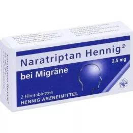 NARATRIPTAN Hennig mot migrene 2,5 mg filmdrasjerte tabletter, 2 stk
