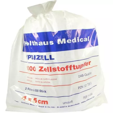 ZELLSTOFFTUPFER Ypsizell 4x5 cm, 1000 stk ZELLSTOFFTUPFER Ypsizell 4x5 cm, 1000 stk