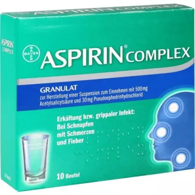 ASPIRIN COMPLEX pose med granulat for tilberedning av en suspensjon for administrering, 10 stk