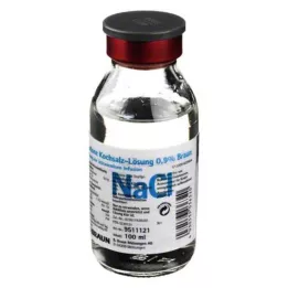 KOCHSALZLÖSUNG 0,9 % hetteglass av glass, 100 ml