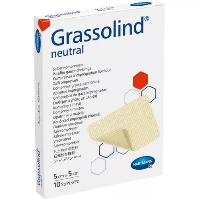 GRASSOLIND Salvekompresser 5x5 cm sterile, 10 stk