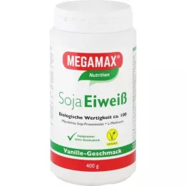 MEGAMAX Soyaprotein vaniljepulver, 400 g