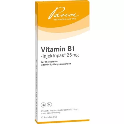 VITAMIN B1 INJEKTOPAS 25 mg injeksjonsvæske, oppløsning, 10X1 ml