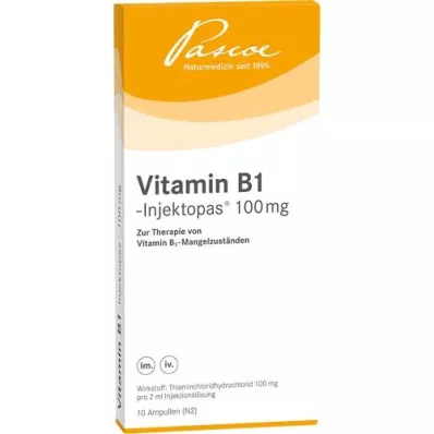 VITAMIN B1 INJEKTOPAS 100 mg injeksjonsvæske, oppløsning, 10X2 ml