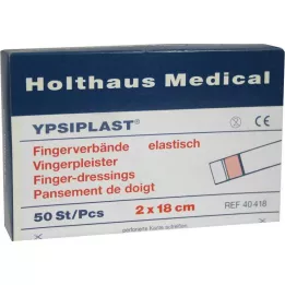 FINGERVERBAND Ypsiplast 2x18 cm elastisk skinn, 50 stk