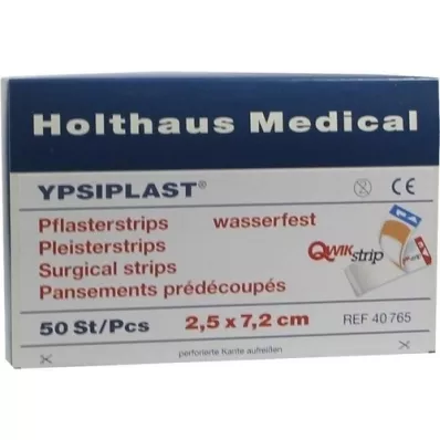 PFLASTERSTRIPS Ypsiplast vanntett 2,5x7,2 cm, 50 stk