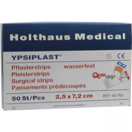 PFLASTERSTRIPS Ypsiplast vanntett 2,5x7,2 cm, 50 stk