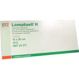 LOMATUELL H Salvetyl 10x30 cm steril, 10 stk