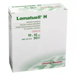 LOMATUELL H Salvetyl 10x10 cm steril, 50 stk
