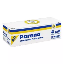 PORENA elastisk gasbind 4 cm hvitt uten cello, 10 stk