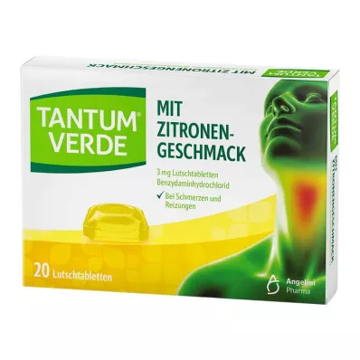 TANTUM VERDE 3 mg sugetablett med sitronsmak, 20 stk