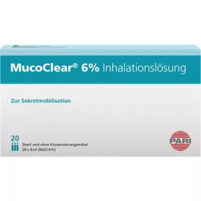 MUCOCLEAR 6 % NaCl inhalasjonsoppløsning, 20X4 ml