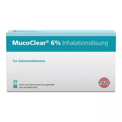 MUCOCLEAR 6 % NaCl inhalasjonsoppløsning, 20X4 ml MUCOCLEAR 6 % NaCl inhalasjonsoppløsning, 20X4 ml