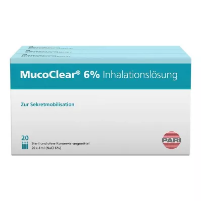MUCOCLEAR 6 % NaCl inhalasjonsoppløsning, 60X4 ml MUCOCLEAR 6 % NaCl inhalasjonsoppløsning, 60X4 ml
