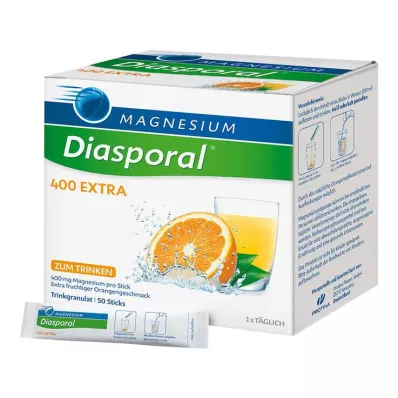 MAGNESIUM DIASPORAL 400 Extra drikkegranulat, 50 stk