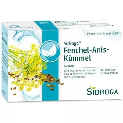 SIDROGA Fennikel Anis Karve Te Filterpose, 20X2.0 g