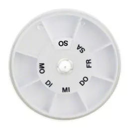 TABLETTENSPENDER Icron 7-delt transp.lokk rundt, 1 stk