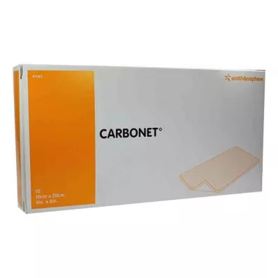 CARBONET 10x20 cm luktabsorberende sårbandasje med aktivt karbon, 10 stk CARBONET 10x20 cm luktabsorberende sårbandasje med aktivt karbon, 10 stk