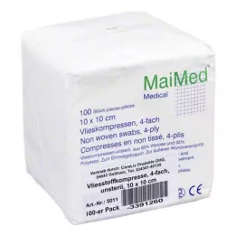 VLIESSTOFF-KOMPRESSEN usterile 10x10 cm 4-fold, 100 stk