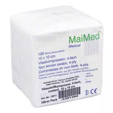 VLIESSTOFF-KOMPRESSEN usterile 10x10 cm 4-fold, 100 stk