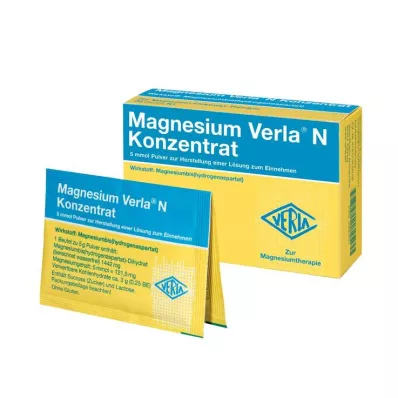 MAGNESIUM VERLA N Konsentrat Plv.e.L. til inntak, 20 stk MAGNESIUM VERLA N Konsentrat Plv.e.L. til inntak, 20 stk