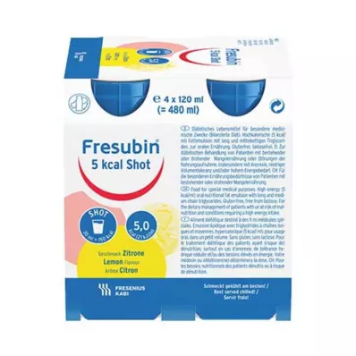 FRESUBIN 5 kcal SHOT Sitronoppløsning, 4X120 ml