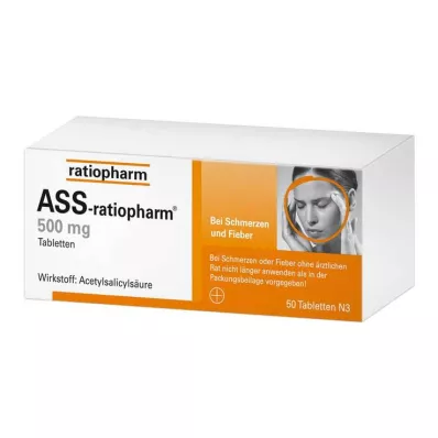 ASS-ratiopharm 500 mg tabletter, 50 stk ASS-ratiopharm 500 mg tabletter, 50 stk