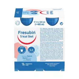 FRESUBIN 5 kcal SHOT Nøytral løsning, 4X120 ml
