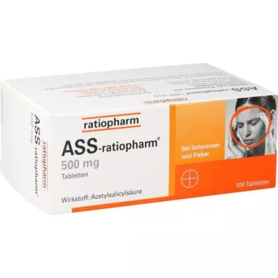 ASS-ratiopharm 500 mg tabletter, 100 stk