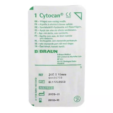 CYTOCAN Portkanyle 20 G 15 mm, 1 stk